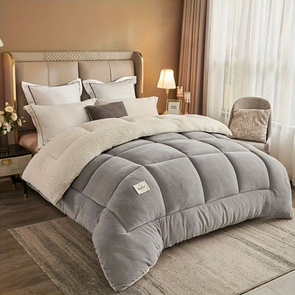 1pc Thick Quilted Comforter Insert - Ultra Soft Breathable Polyester, Machine Washable