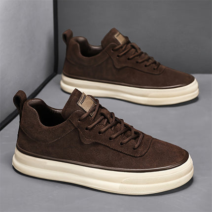 Men'S Fashion Solid Color Low-Top Sneakers, Comfortable
