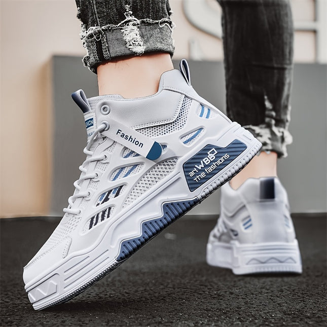 Men's High Top Fashion Sneakers Graphic Print Lace