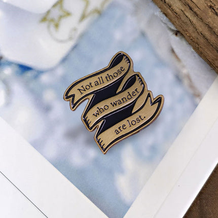 Fashion Creative Cartoon Famous Quote Copper Brooch
