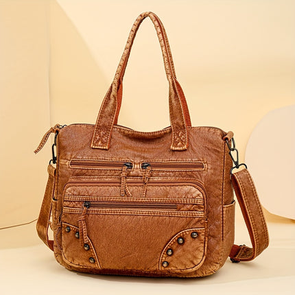 Women'S Vintage Handbag with Detachable Strap