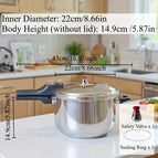 22cm Stainless Steel Pressure Cooker with Double Bottom