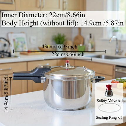 Stainless Steel Pressure Cooker 201 Grade Multi-Safety Lock (Locking Lid & Valve)Pressure Cooker