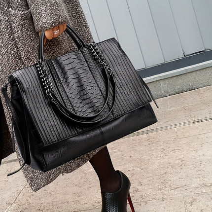 Large Capacity Western-style Women's Bag, Light Luxury, One Shoulder Portable Tote Bag