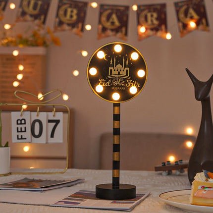 Colored Lights LED Star Moon Wooden Decoration Small Night Lamp