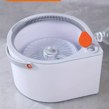 Spin Mop  and Bucket System, Includes Three Types Mop Heads, Dual Compartment Mop Bucket