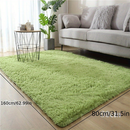 200*120cm green Mat, non-slip long pile Mat, fluffy faux fur Mat for beautiful living room decoration,