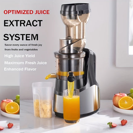 Juicer, 300W Slow Masticating Machines with Large Feed Chute Fit Whole Fruits
