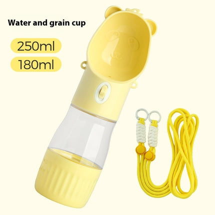 2 In 1 Portable Dog Water Bottle For Small Big Dogs Cat Outdoor