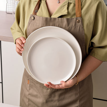 White Porcelain Dinnerware Set with 12pcs, Including Plates And Bowls,
