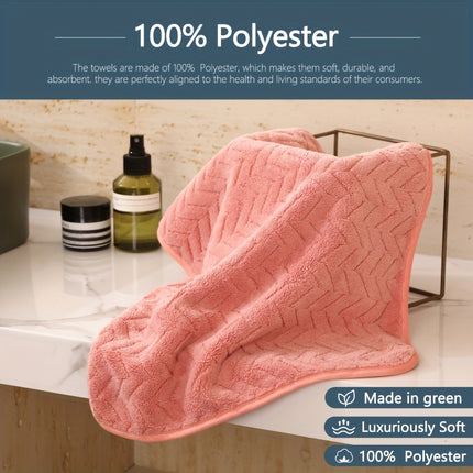 4 Pieces Super Soft Deluxe Towel Set, 35x75 cm Highly Absorbent, Colorfast,