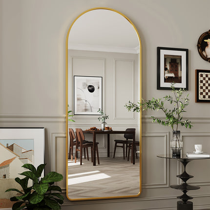 58"x19" Full-Length Mirror Arch Floor Stand - Freestanding, Vertical Orientation