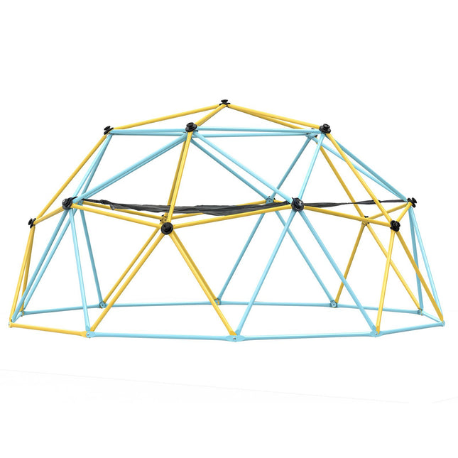 Climbing Dome, for Kids 3 to 10 Years Old,10FT Geometric Dome Climber with Hammock and Swing,  Jungle Gym Supports 750LBS and Easy Assembly, with Climbing Grip, Outdoor Backyard Play Equipment