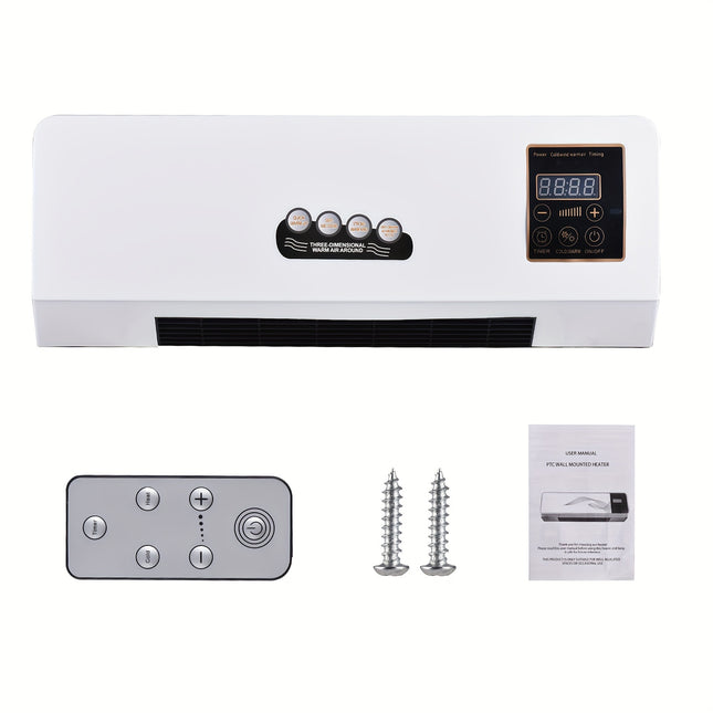 Heater And Fan Combo 1800WDual Use Wall Mounted Electric Fan