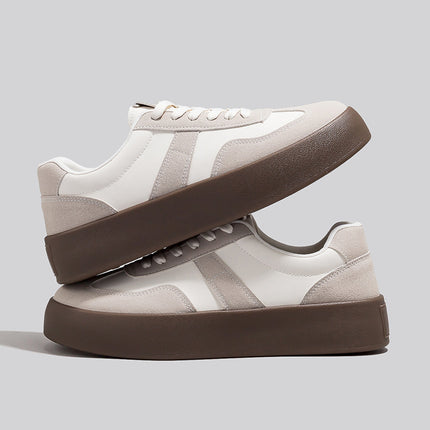 Men's Retro Thick-soled Casual Brown Niche Sneakers