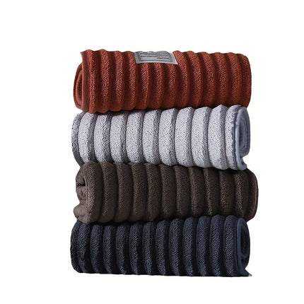 Luxurious 3-Piece Japanese Style Coral Fleece Towel Set - 350GSM - Includes 1 Bath Towel And 2 Face Towels