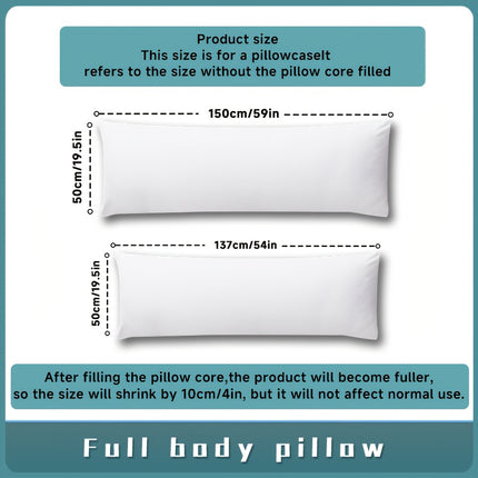 Premium Full-Body Pillow Insert, Breathable Side-Sleeping Body Cushion for Adults, Soft Long Bed Bolster