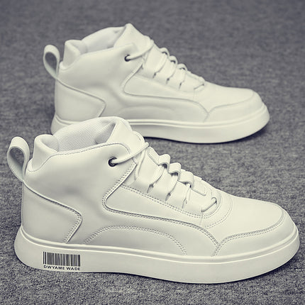 Men'S High-Top Sneakers - Anti-Slip Rubber Sole, Lace-Up Closure, Cushioned EVA Insole