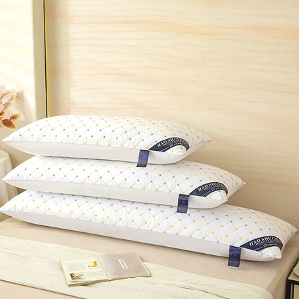 1pc Premium Soft Extra-Long Pillow Insert, White Embroidered Body Pillow, Bedroom Bedding Comfort Sleep Body