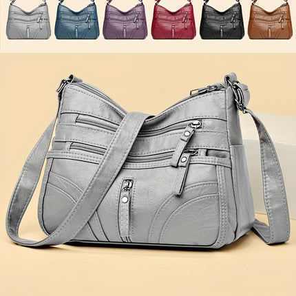 Crossbody Bag (Flower Pattern Random, Shoulder Strap Direction Random, Zipper