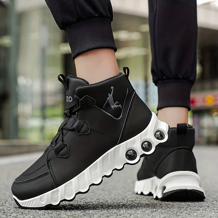 Sneakers, 1 Pair of Simple and Fashionable Mid-Top Basketball Shoes. Thickened Soft Shock Absorption,