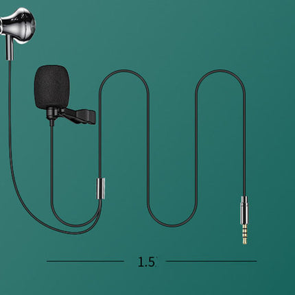 Lavalier Microphone Monitor Line Video Live Mini Interview Recording Equipment