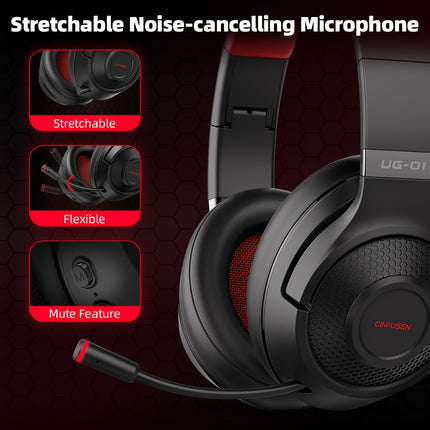 Wireless Gaming Headset with Noise-Canceling Mic,