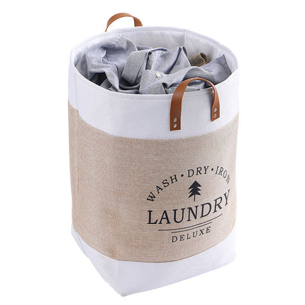 Printed Laundry Basket Fabric Foldable Clothing Toys Buggy Bag