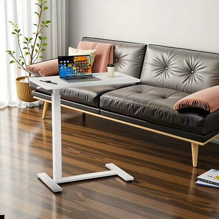 Adjustable Overbed Table with Wheels - Heavy-Duty Mobile Bedside Desk,