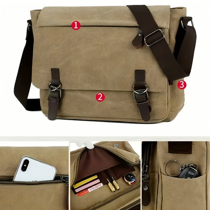 High-Quality, Durable, And Vintage Canvas Shoulder Bag, a Stylish Crossbody Bag for Men