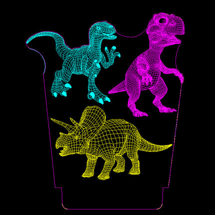 3 Acrylic Plates 3D Night Lights Touch Control Colorful LED Lamp 3D Peacock Animal Light Kids Gift Creative Bedroom Decor