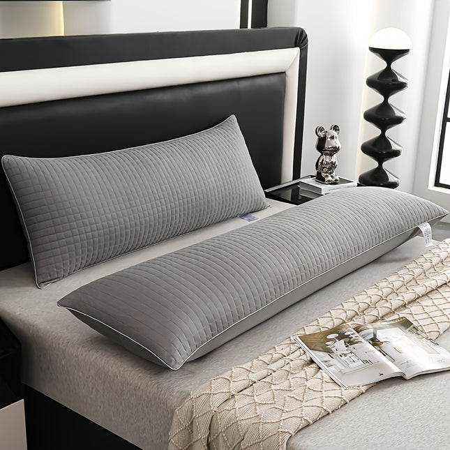 1-Pack Premium Soft Extended Quilted Pillow  Comfortable Sleeping Single and Double High Pillow for Neck Protection