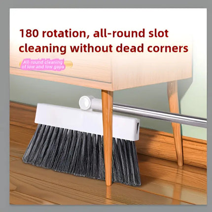 Triple-in-One Home Cleaning Kit, Essential Furniture Cleaning Tools, Soft-Bristle Broom, Dustpan,