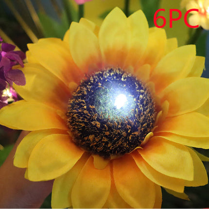 LED Solar Sunflower Floor Lamp Garden Decoration