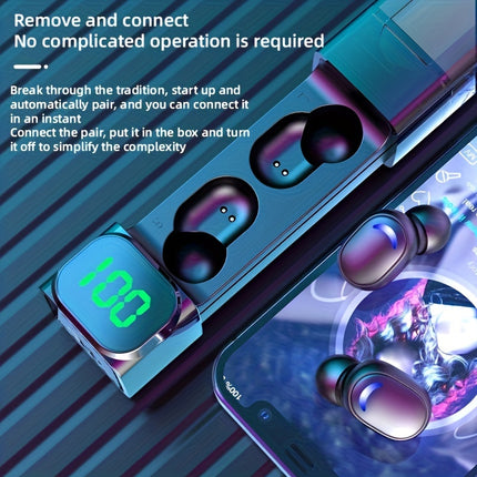 Wireless Earphones - Home Audio Headphones with LED Display, Touch Control