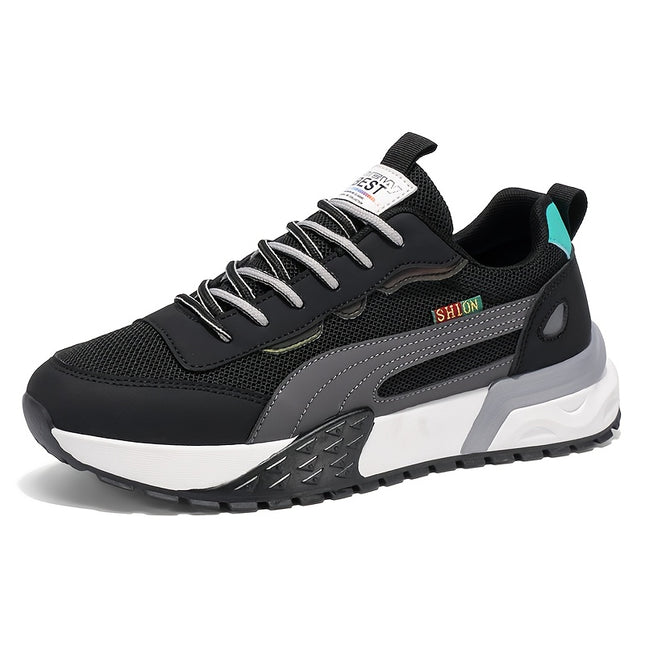 Men'S All-Season Running Shoes - Slip-On/Lace-Up Closure, Anti-Slip Rubber Sole