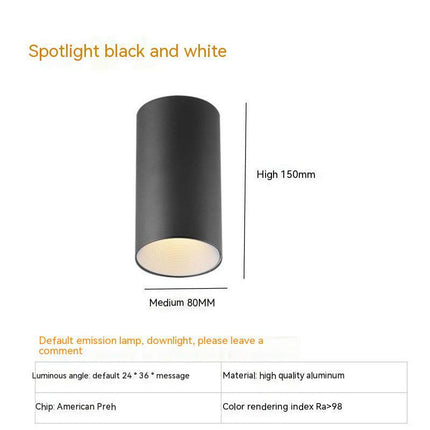 Thigh High Anti-glare Punch Free Ceiling Living Room Aisle Surface Mounted Spotlight