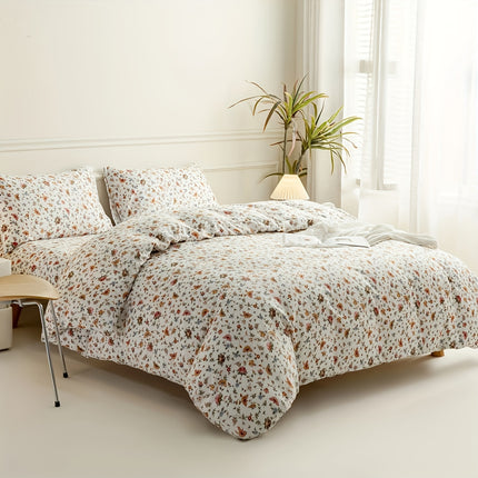 3pcs(2 Pillowcases + 1 Comforter Cover) Polyester Kit Bedroom Double Bed/Single Bed/Bedroom/Extra-Large Bed Universal