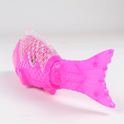 Children's Electric Fish Toy Flash Swing Projection Luminous Music Simulation