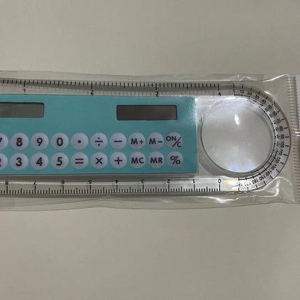 Wholesale Mini Color Multifunctional Student 10cm Ruler Solar Calculator