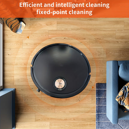 Ultra-Thin Robot Vacuum Cleaner with Dual Suction & Mop, USB Rechargeable, 60dB Quiet Operation