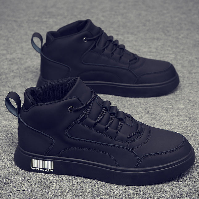 Men'S High-Top Sneakers - Anti-Slip Rubber Sole, Lace-Up Closure, Cushioned EVA Insole