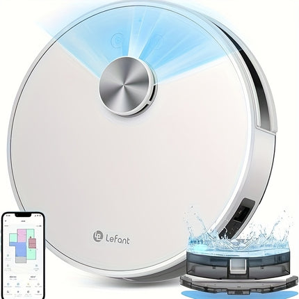 LEFANT M1G Robot Vacuum Cleaner Mop, LiDAR Navigation, 5500Pa Robot Vacuum Cleaner 200 Minutes,