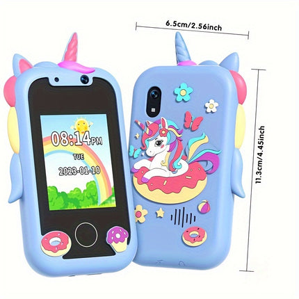Youngsters's Smart Phone Toy, 2.4-inch Touch Screen Youngsters Learning Toy Mobile with Dual Cameras, Games and Other Functions, Youngsters Traveling, Preschool Learning Toys as Birthday Gifts for Girls and Boys Aged 3-10 Yea
