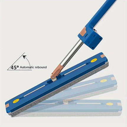 Flat Mop With 1/2 Mop Cloth Set/ Only 1 Mop Cloth, Long Handle Hands-free Wash Flat Mop