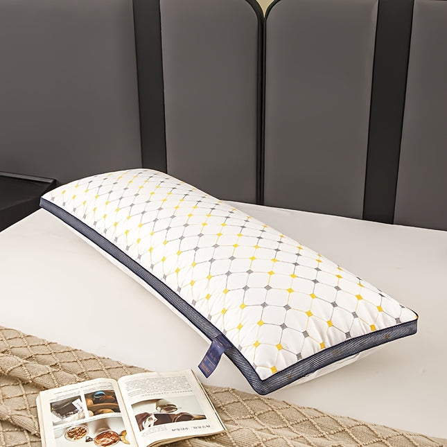 1 Premium Soft Extra-Long Quilted Pillow Insert, Long Body Support for Bedroom Comfort Sleeping