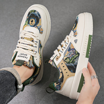 Men'S Retro Oil Painting Sneakers