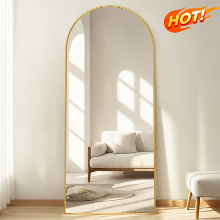58"x19" Full-Length Mirror Arch Floor Stand - Freestanding, Vertical Orientation
