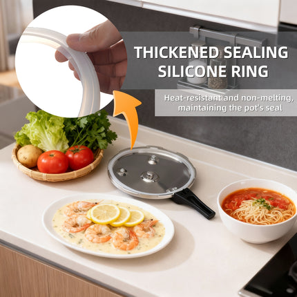 2 Sizes HCX Stainless Steel Pressure Cooker 18cm 20cm Multi-Functional for Soup, Porridge