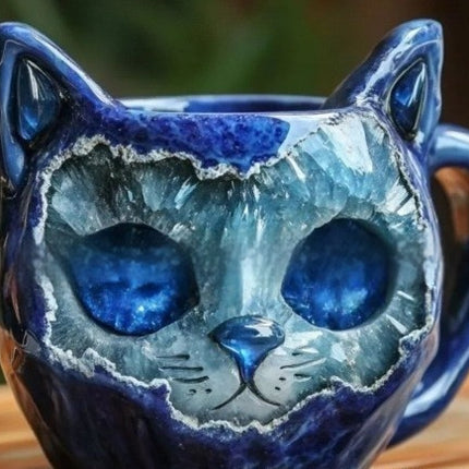 Geode Mug Crystal Cat Cup Resin Crafts